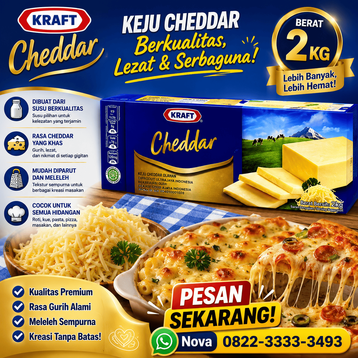 KRAFT CHEDDAR 2KG(DOS=8)(OKT26)
